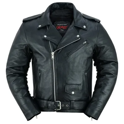 DS732 MEN'S PREMIUM CLASSIC PLAIN SIDE POLICE STYLE JACKET