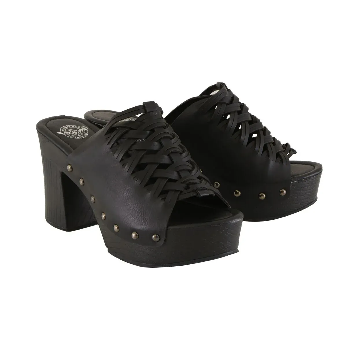 MBL9410 Ladies' Lace Top Platform Heel with Studs