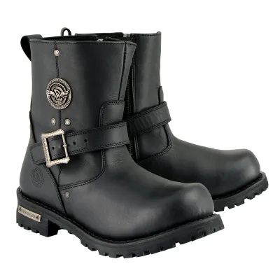 MBM9040 Men's 6-inch Classic Engineer Boot w/ with Side Zipper
