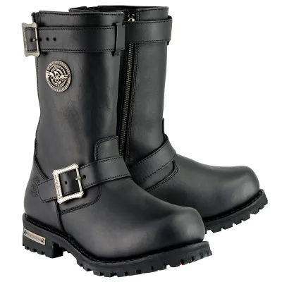 MBM9020 Men's Black 11-Inch Classic Engineer Boots