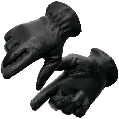 MG7797 Women's Black Leather Unlined Gloves w/ Cool-Tec