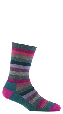 WOMEN'S MYSTIC STRIPE CREW LIGHTWEIGHT WITH CUSHION