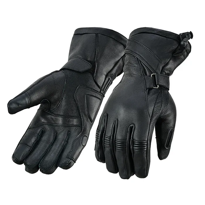 DS28 Heritage Hide Men's Deerskin Gauntlet Motorcycle Gloves
