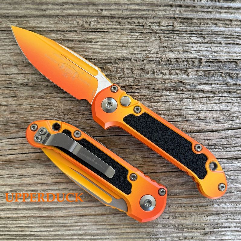 Microtech L.U.D.T. GEN III Signature Series Auto Folder – Volcanic Cerakote Blade &amp; Handle with 3M Grips (1135-1LPSUS)