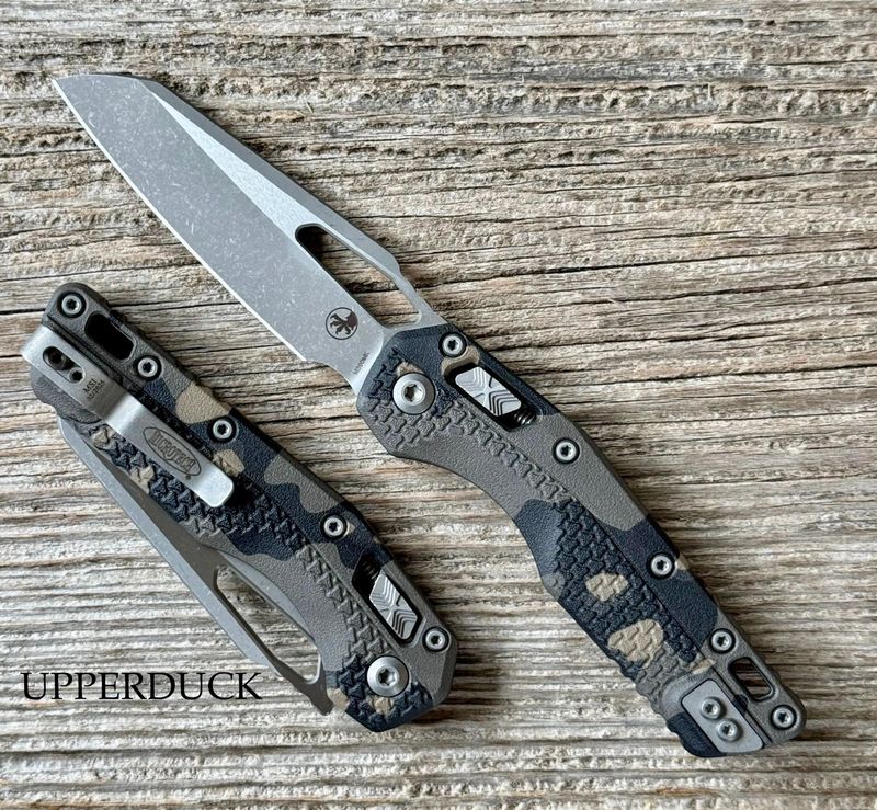 Microtech MSI Manual Folder Knife - Apocalyptic Blade, Tactical Camo Polymer Handle 210T-11APPMTC