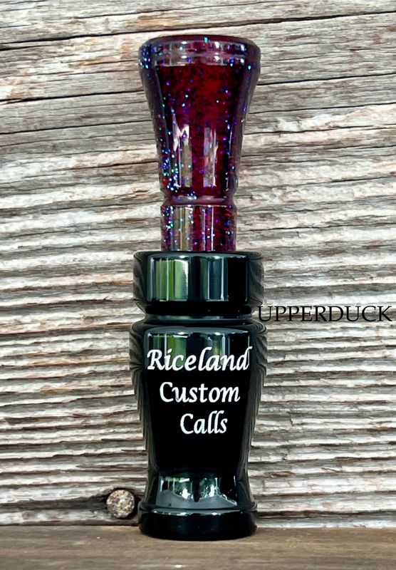 RICELAND MEAT DUCK CALL Black Polish Cherry Pearl Black Band