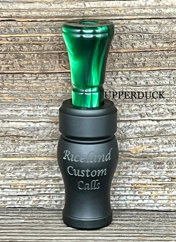 RICELAND MEAT DUCK CALL Black Matte Green Pearl Black Band