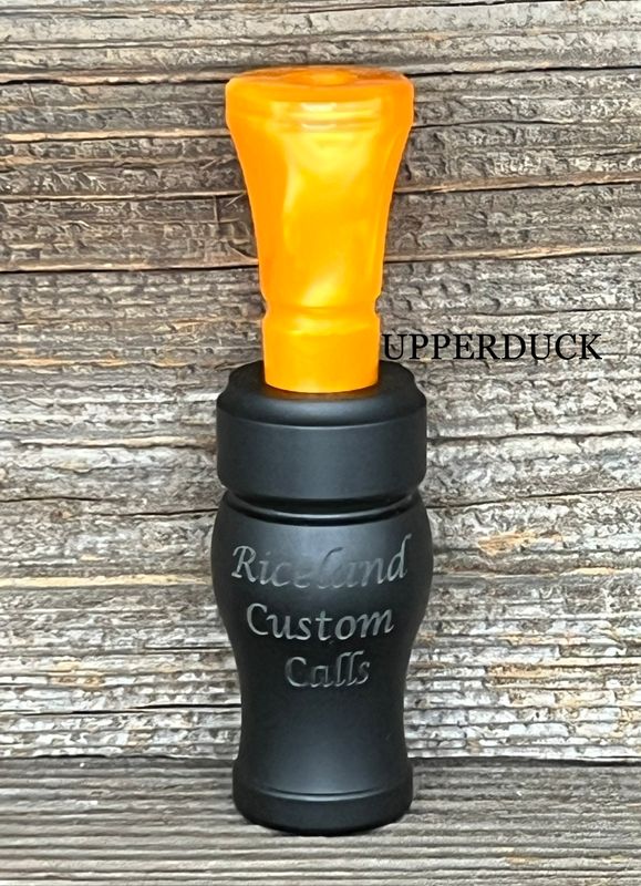 RICELAND MEAT DUCK CALL Black Matte Orange Pearl Black Band