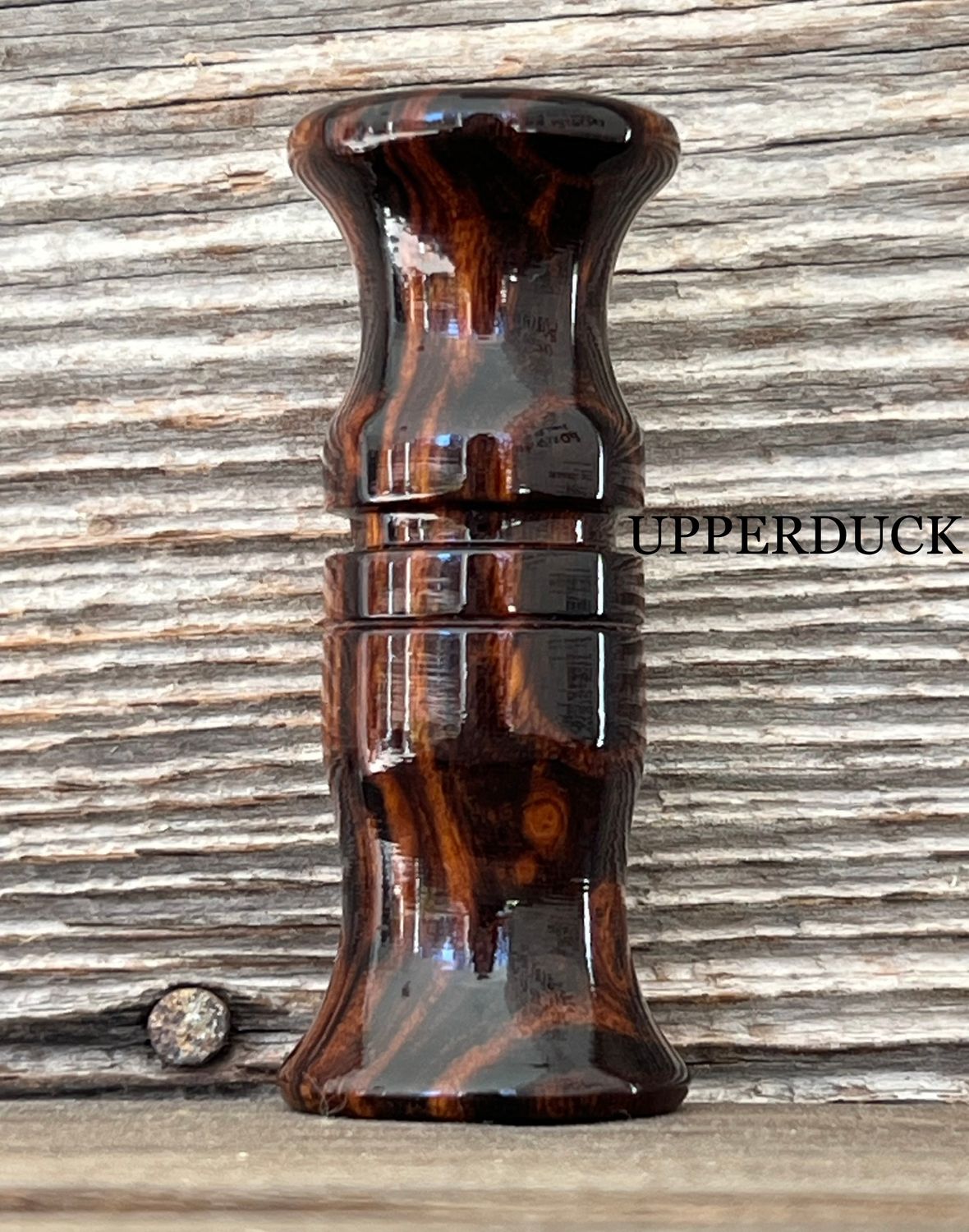 POLK PATTERN BLUEWING TEAL &amp; DIVER DUCK CALL African Blackwood Poly
