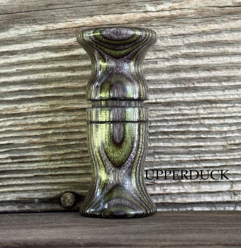 POLK PATTERN BLUEWING TEAL &amp; DIVER DUCK CALL Green Diamondwood Poly