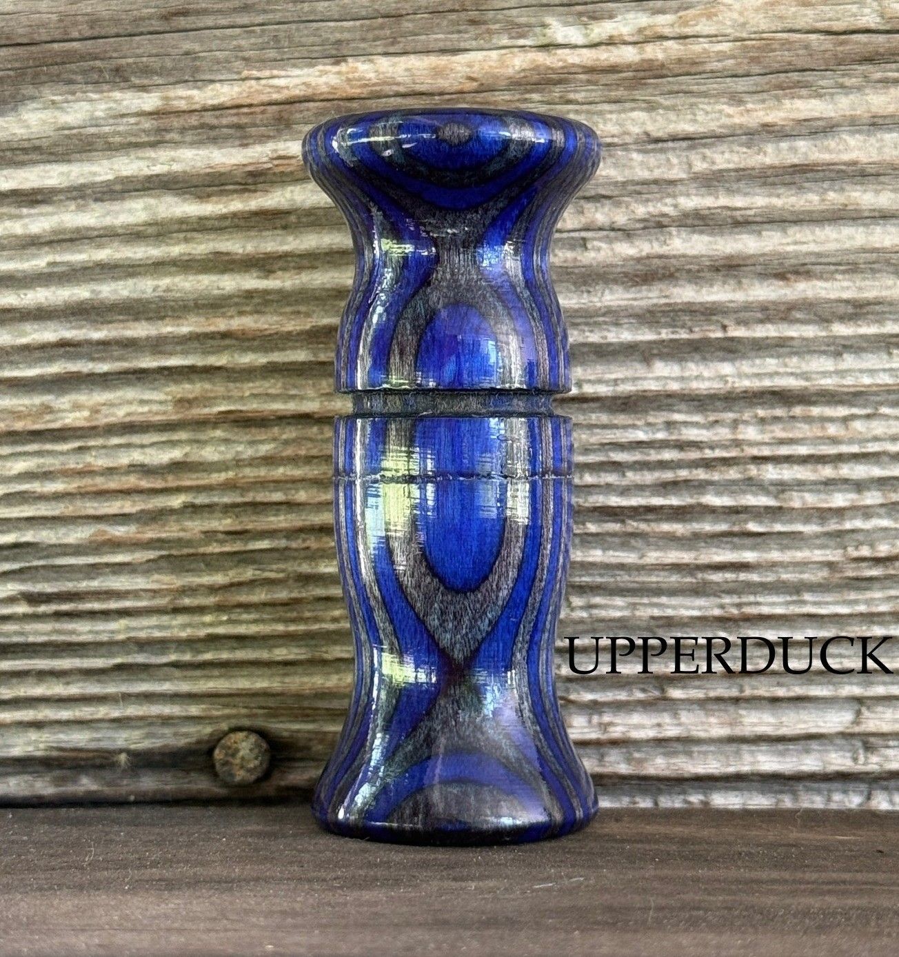 POLK PATTERN BLUEWING TEAL &amp; DIVER DUCK CALL Blue Diamondwood Poly