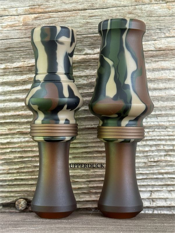 JJ LARES HYBRID and T-1 PAIR Woodland Camo Beer Bottle Bronze Band