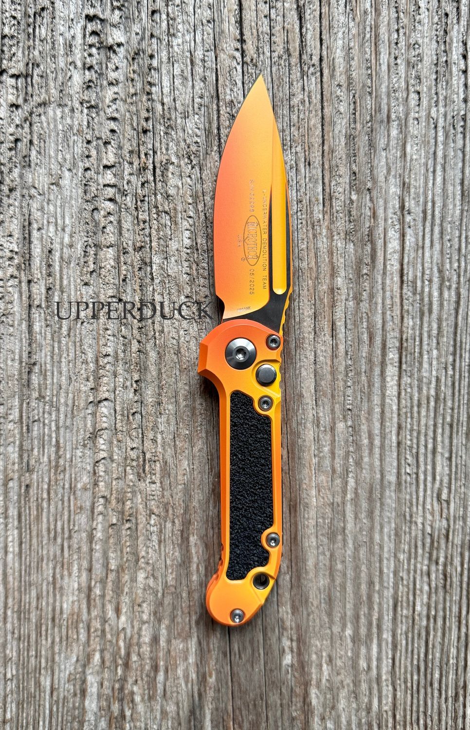 Microtech L.U.D.T. GEN III Signature Series Auto Folder – Volcanic Cerakote Blade &amp; Handle with 3M Grips (1135-1LPSUS)