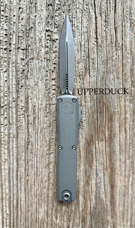 Microtech Ultratech GEN III ZBP OTF Knife – Apocalyptic Double Edge Blade, Natural Clear Handle (1122-10APNC)