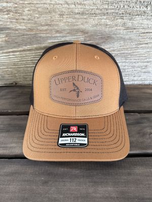 UPPERDUCK 10 Year Structured #112 Trucker Hat Saddle and Black