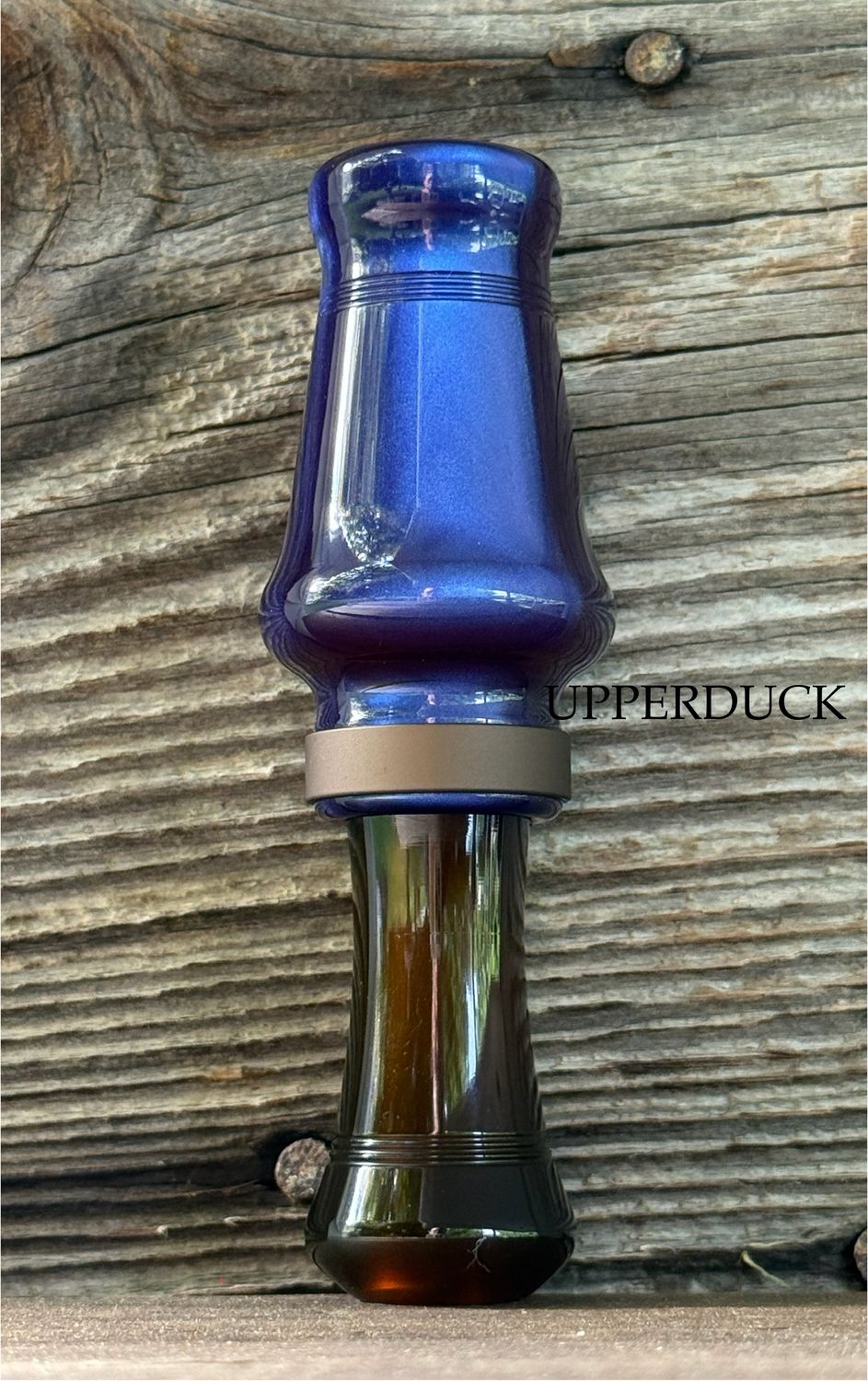 JJ LARES MAGNUM HEN Blue Pearl Beer Bottle Bronze Band