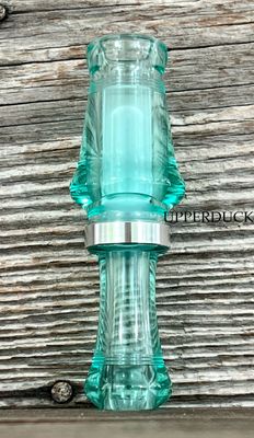 JJ LARES MAGNUM HEN Teal Polish Silver Band