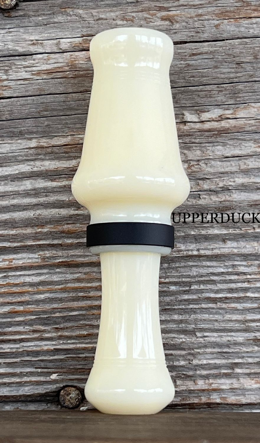 JJ LARES MAGNUM HEN Ivory Polish Black Matte Band