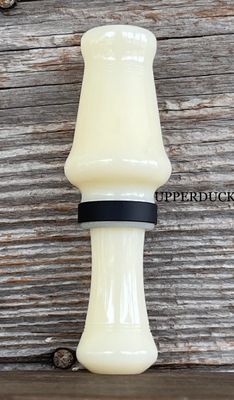 JJ LARES MAGNUM HEN Ivory Polish Black Matte Band