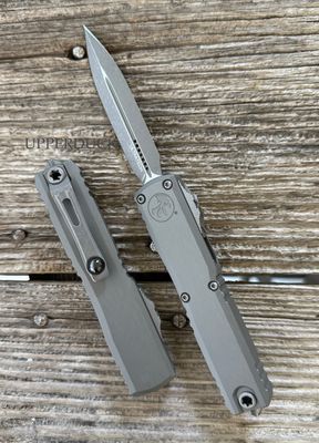 Microtech Ultratech GEN III ZBP OTF Knife – Apocalyptic Double Edge Blade, Natural Clear Handle (1122-10APNC)