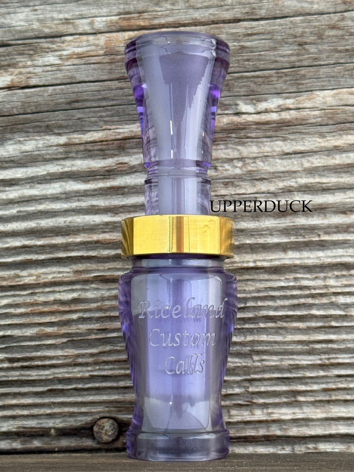 RICELAND MEAT DUCK CALL Amethyst Polish Gold Band