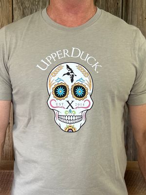 UPPERDUCK 10 Year SUGAR SKULL Performance SHORT SLEEVE T-Shirt Stoned