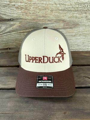 UPPERDUCK Structured #115 Trucker Hat Muddy Mississippi® Tan and Mossy Mallard™