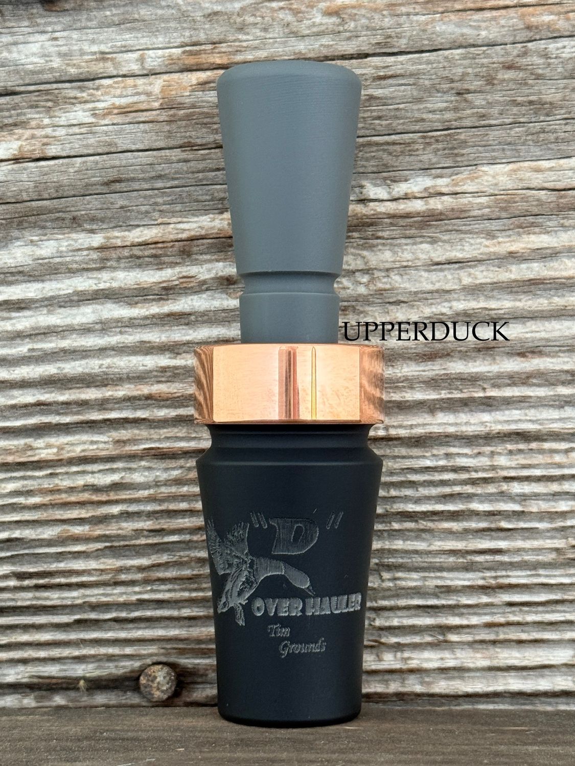 TIM GROUNDS DUCK CALL D OVER HAULER™ Black Rebar Matte Copper Band