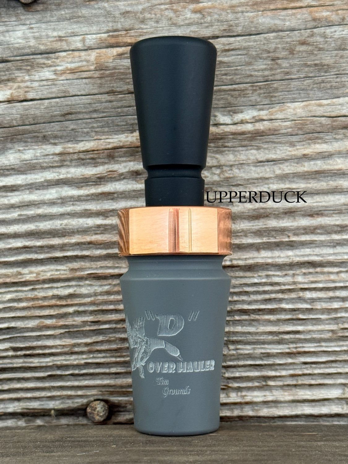 TIM GROUNDS DUCK CALL D OVER HAULER™ Rebar Black Matte Copper Band