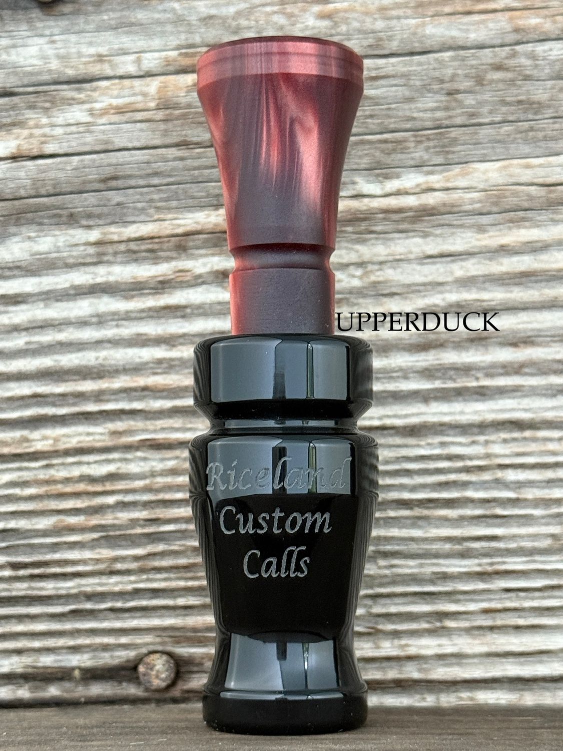 RICELAND MEAT DUCK CALL Black Polish Cherry Pearl Matte Black Band