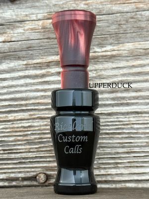 RICELAND MEAT DUCK CALL Black Polish Cherry Pearl Matte Black Band
