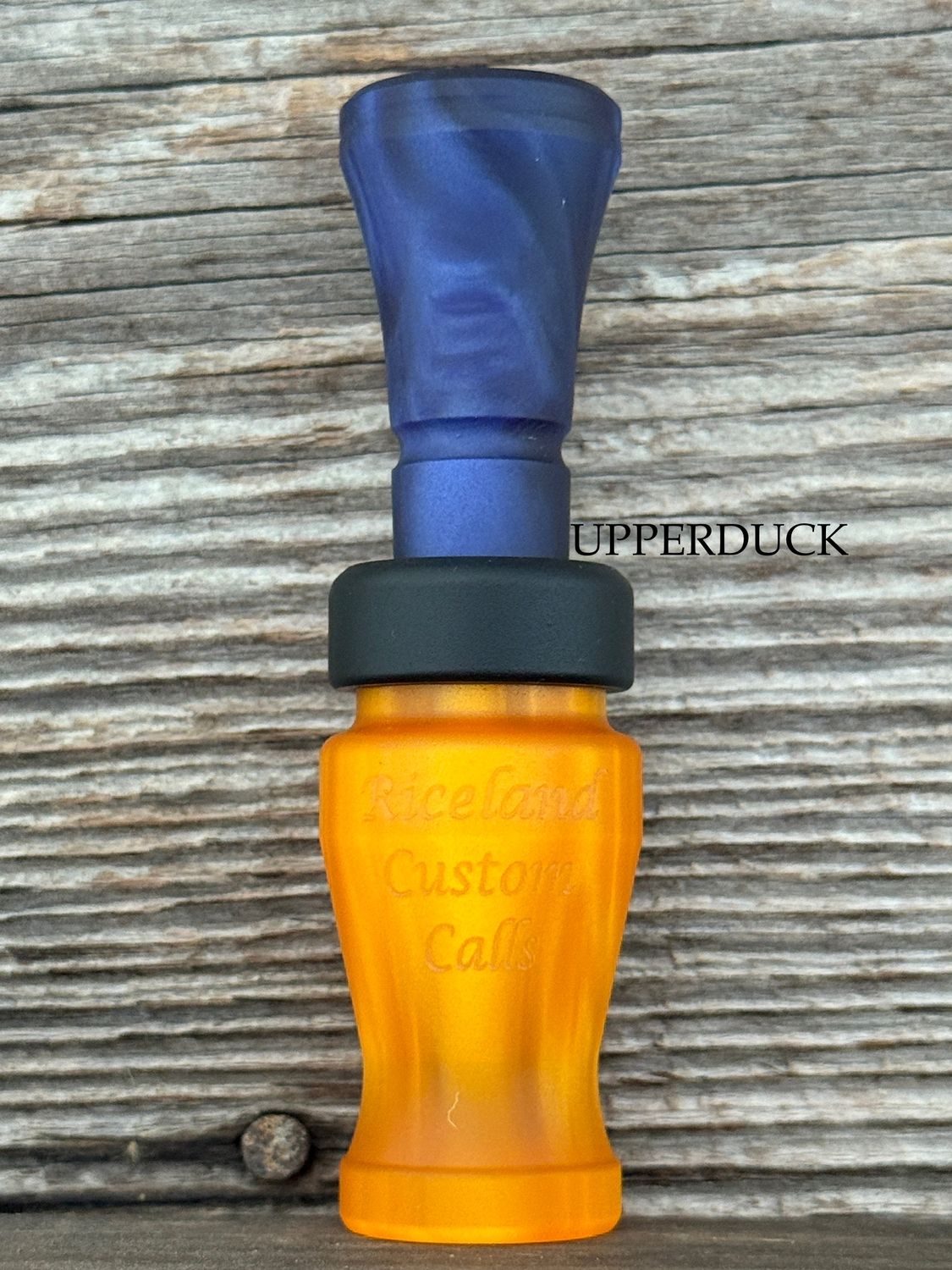 RICELAND MEAT DUCK CALL Orange Pearl Blue Pearl Matte Black Band