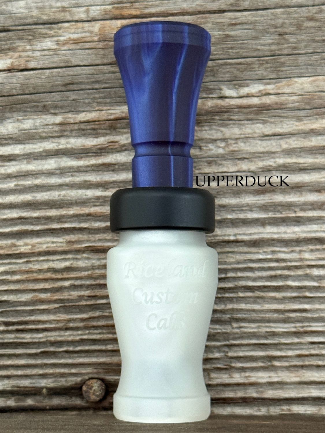 RICELAND MEAT DUCK CALL Glacier Blue Pearl Matte Black Band