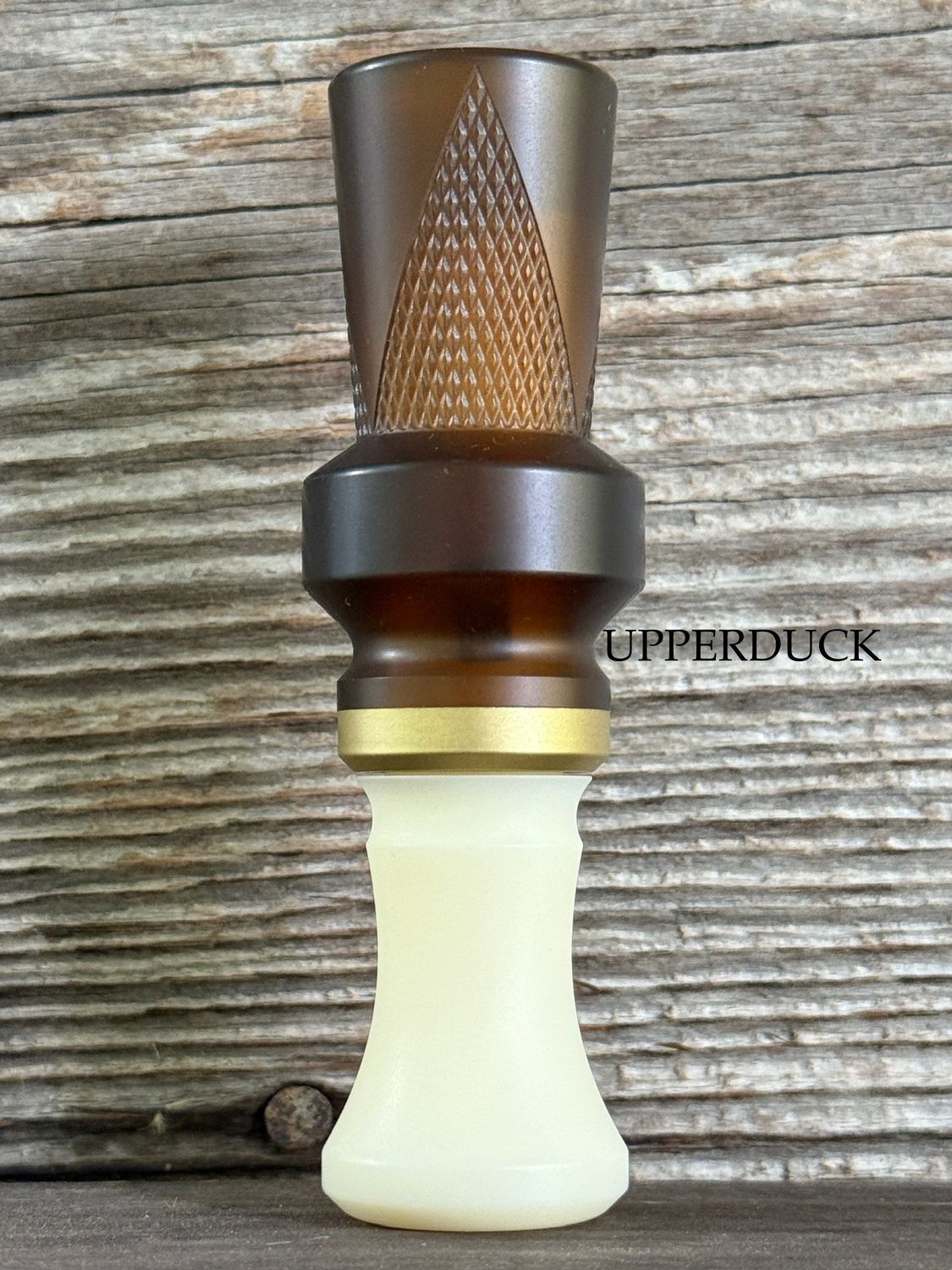 MAKERS CALL COMPANY AXIS CHECKERED Blasted Beer Bottle Ivory and Brass