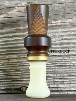 MAKERS CALL COMPANY AXIS CHECKERED Blasted Beer Bottle Ivory and Brass
