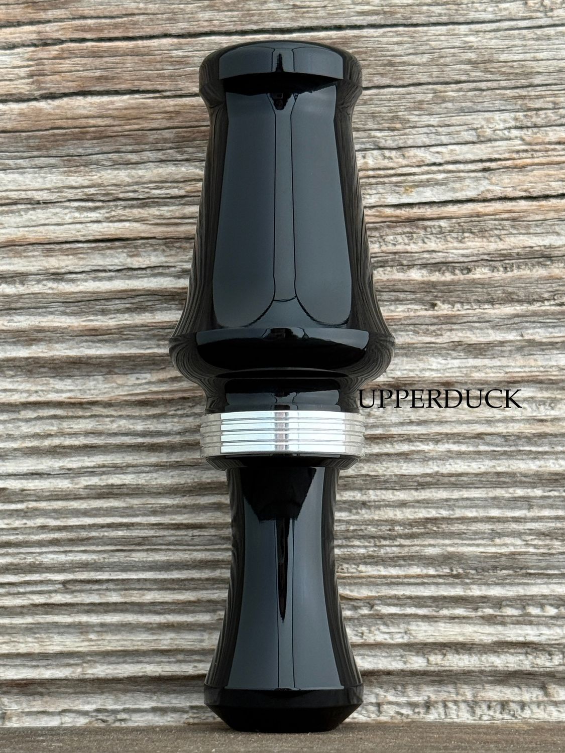 JJ LARES HYBRID Black Polish Silver Band