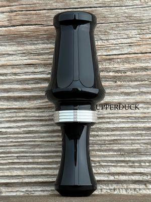 JJ LARES HYBRID Black Polish Silver Band