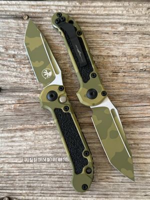 Microtech L.U.D.T. GEN III Auto Folder – Signature Series Bazooka Camo Cerakote Blade &amp; Handle with 3M Grips (1135-1BOCS-Z4)