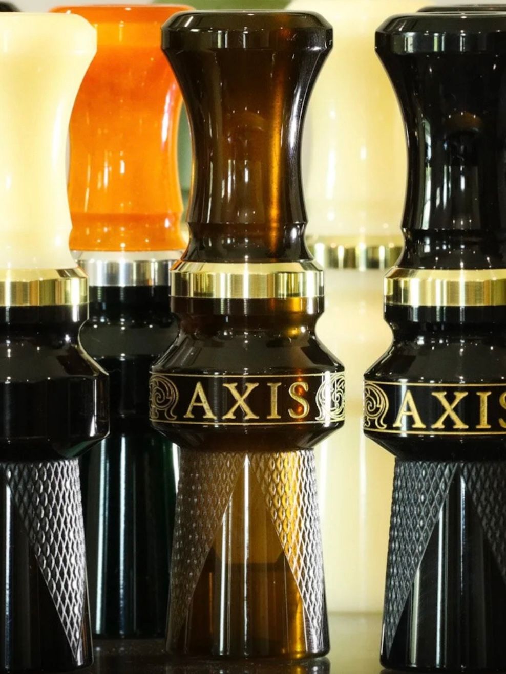 MAKERS CALL COMPANY AXIS CHECKERED Scroll Beer Bottle and Brass