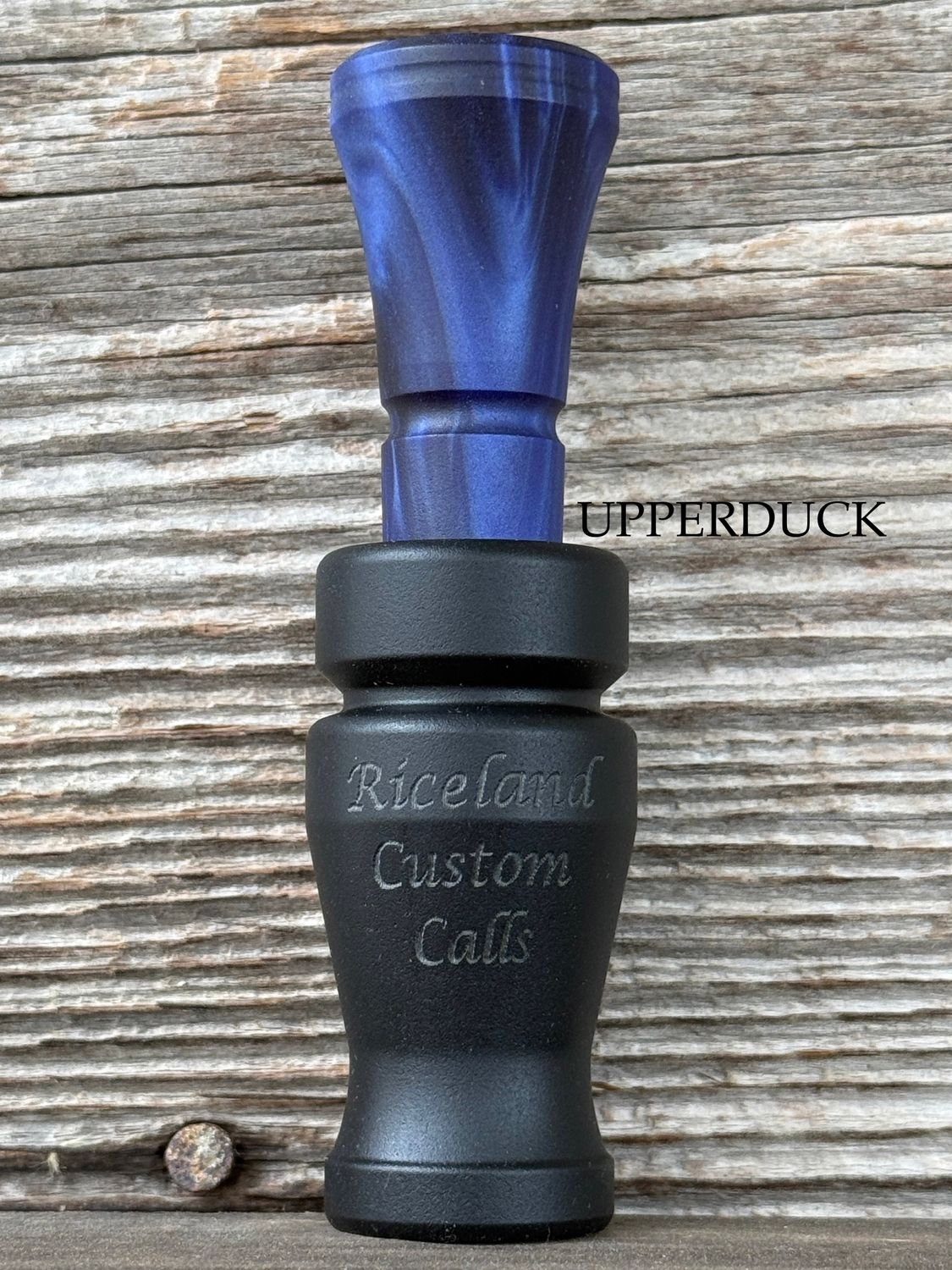 RICELAND MEAT DUCK CALL Black Matte Blue Pearl Black Band