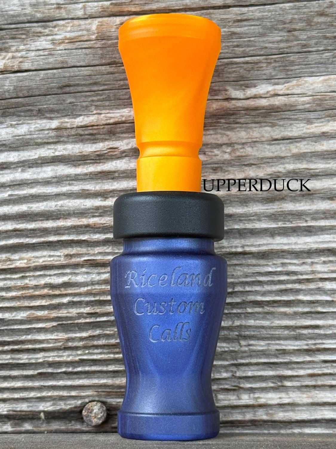 RICELAND MEAT DUCK CALL Blue Pearl Orange Pearl Matte Black Band