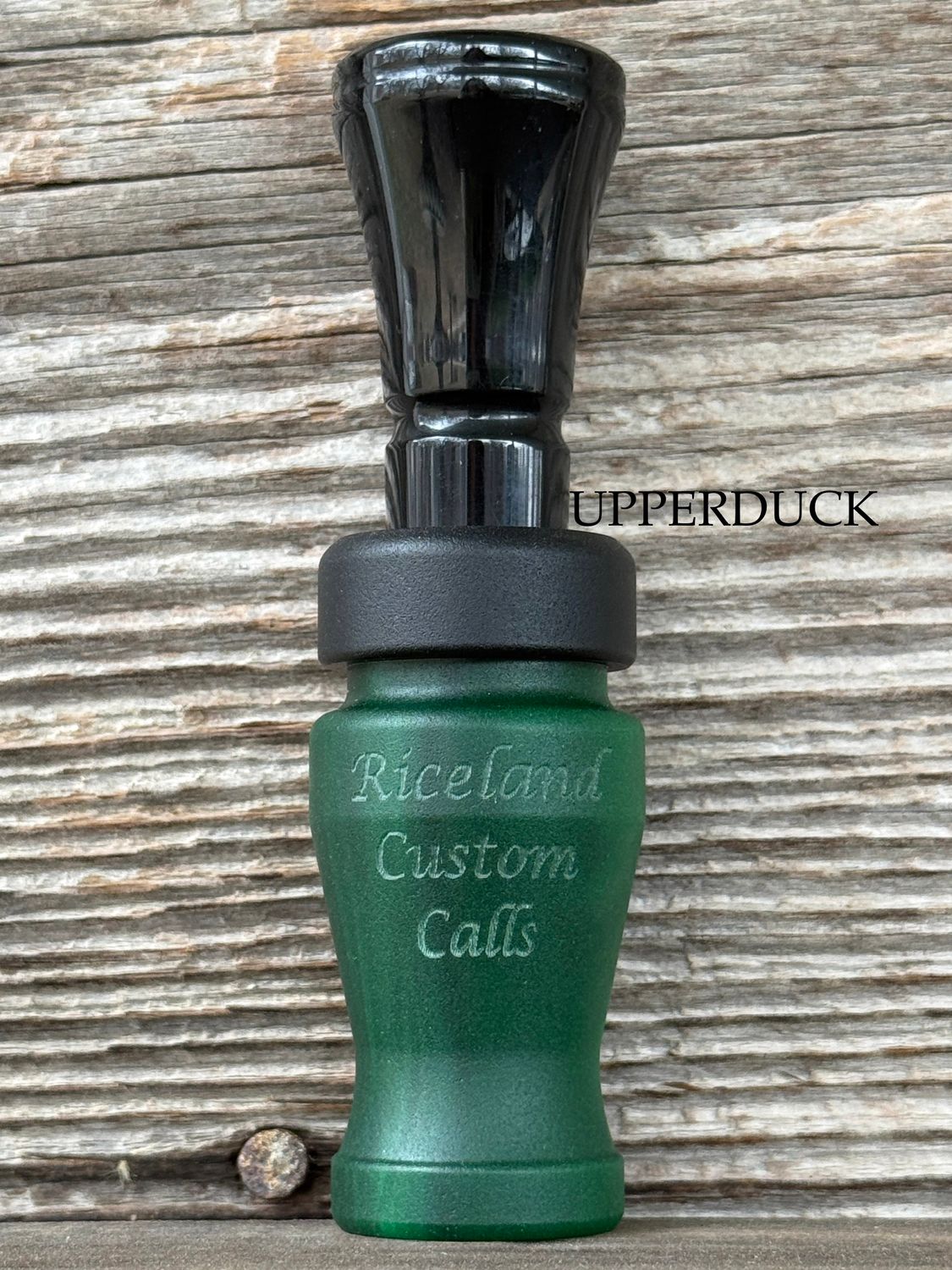 RICELAND MEAT DUCK CALL Green Pearl Matte Black Polish Black Band