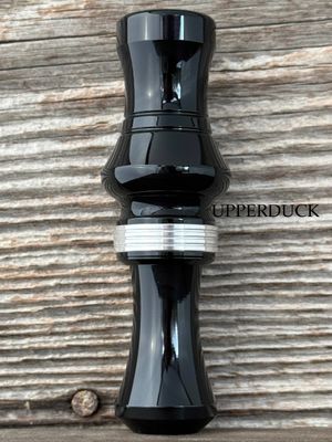 JJ LARES T-1 TIMBER Black Polish Silver Band