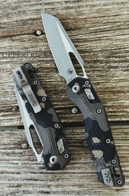 Microtech MSI Manual Folder Knife - Apocalyptic Blade, Tactical Camo Polymer Handle 210T-11APPMTC