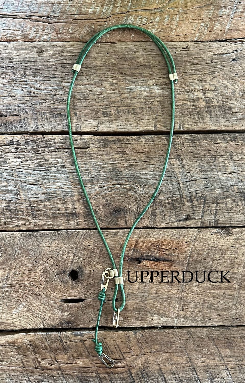 Fowler Hide Supply Leather Dog Training Lanyard Mossy Mallard™
