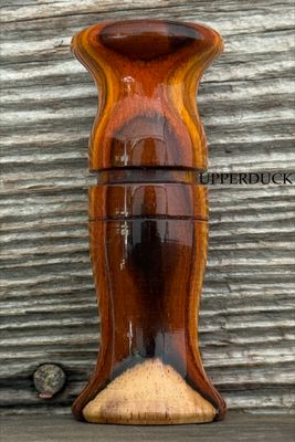 POLK PATTERN BLUEWING TEAL &amp; DIVER DUCK CALL Cocobolo w/Sap Poly Finish