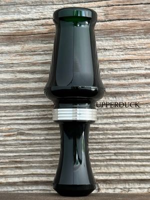 JJ LARES HYBRID Black Polish Silver Band