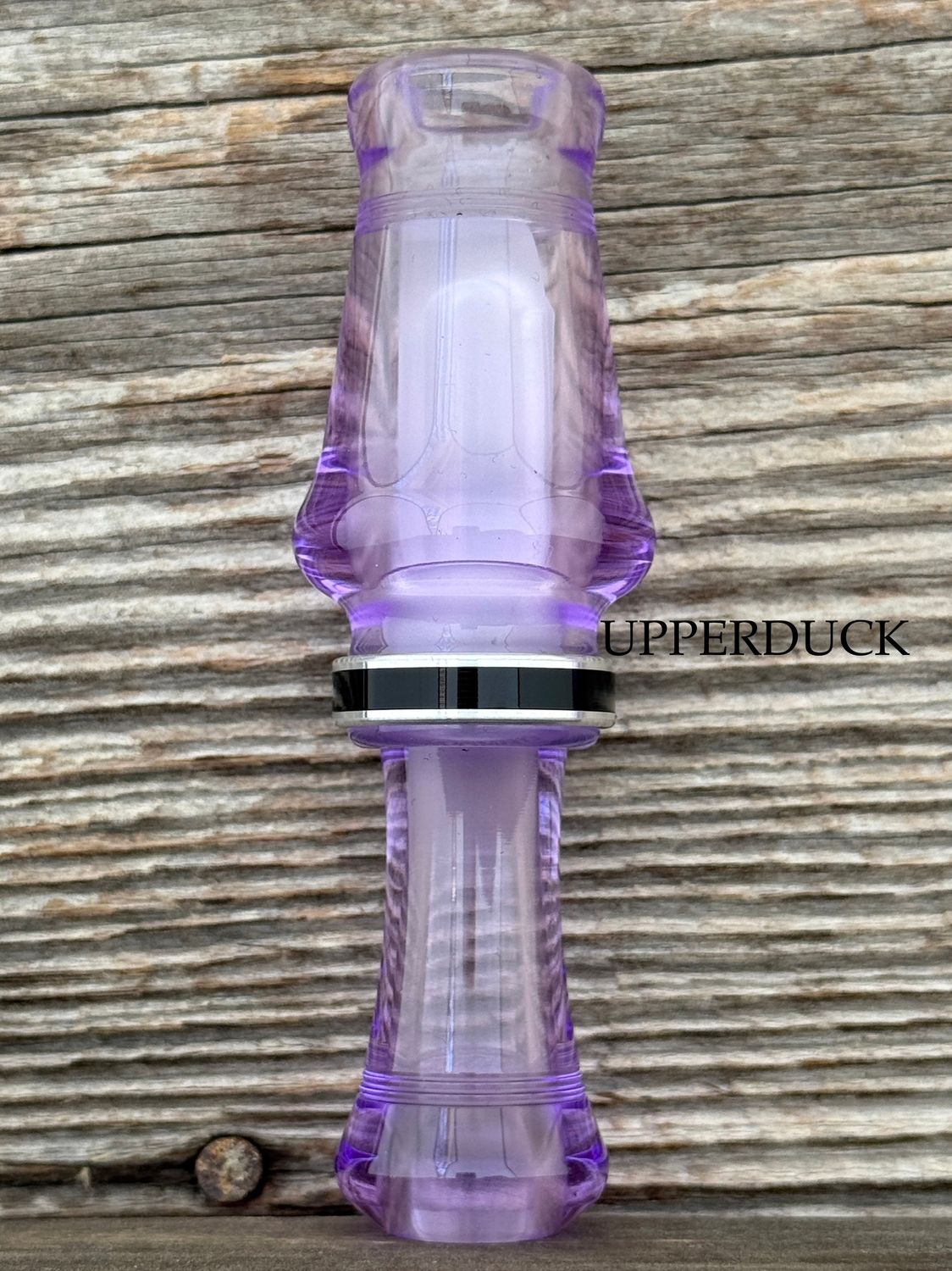 JJ LARES MAGNUM HEN Amethyst Polish Inlaid Black Band