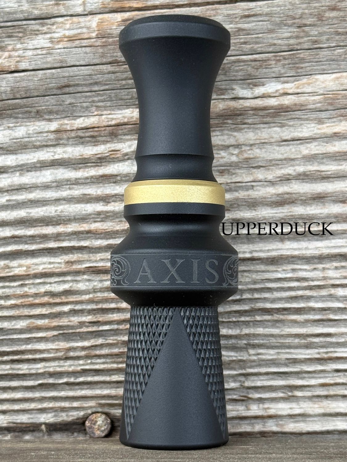 MAKERS CALL COMPANY AXIS CHECKERED Scroll Blasted Black and Brass