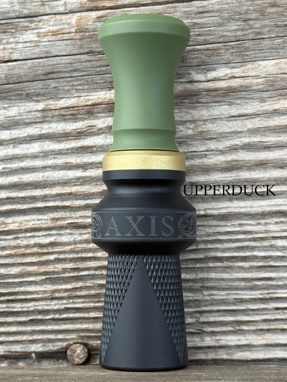 MAKERS CALL COMPANY AXIS CHECKERED Scroll Blasted Black Duckweed and Brass